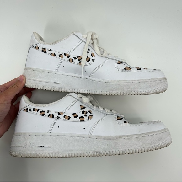 Nike Customized Cheetah Print Air Force 1s - Picture 2 of 6